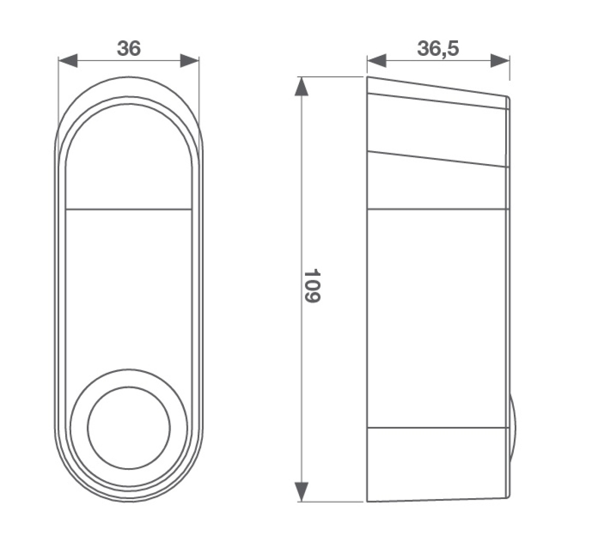 Dimensione fotocellule orientabili universali per cancelli automazioni