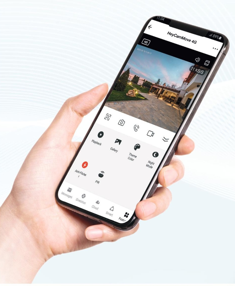 Telecamera connessione 4g su telefono tramite app