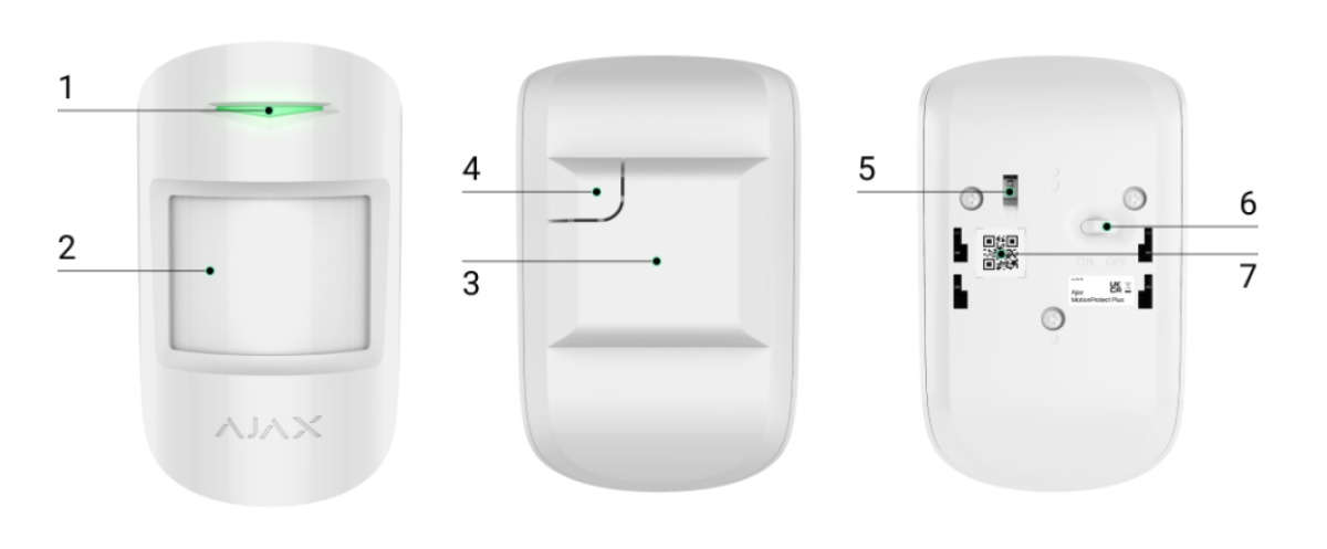 Sensore rilevatore di movimento senza fili a microonde a batterie MotionProtect Plus 