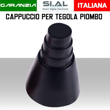 Cappuccio di protezione in PVC per tegola in piombo passante 