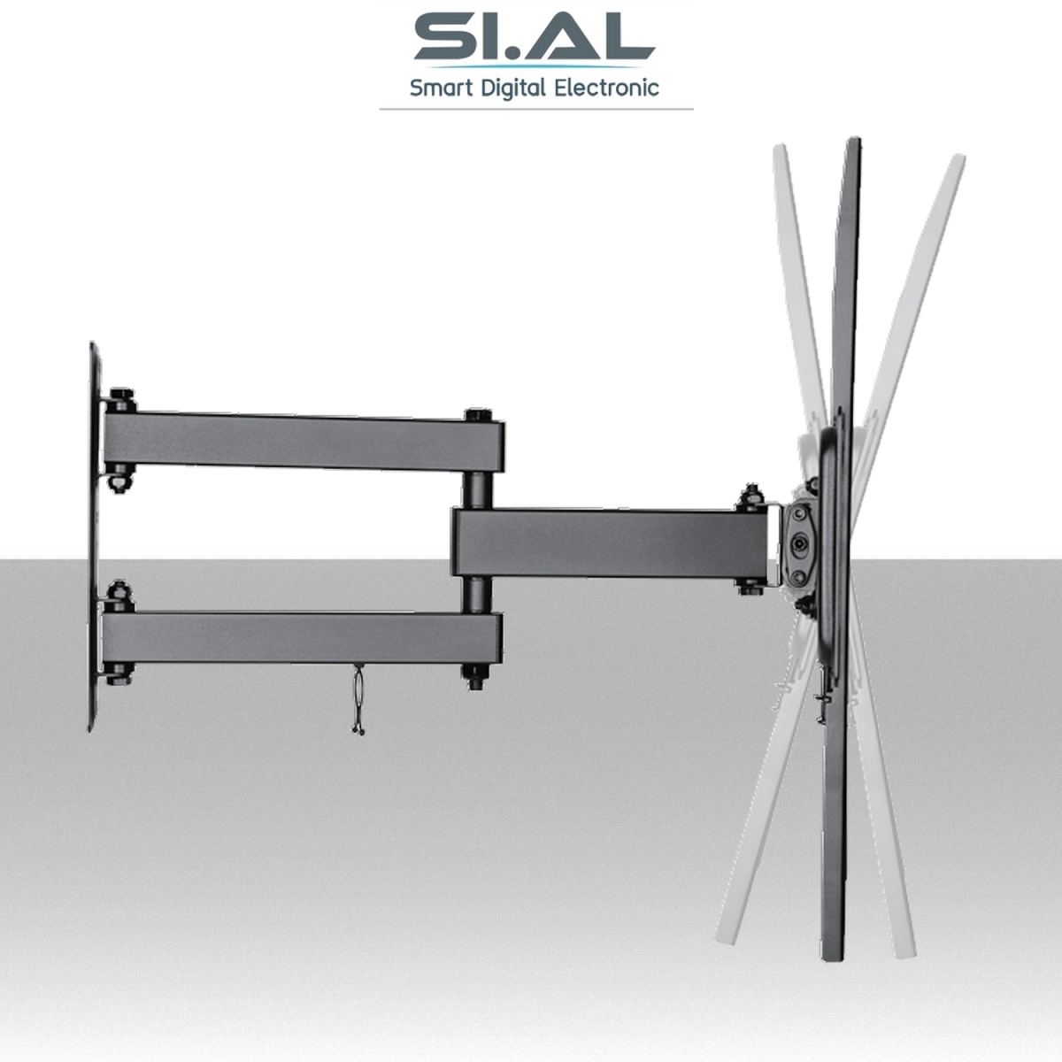 RICOO Supporto Monitor A Parete Fisso Slim N0611 - Per Schermi 13-27 Pollici