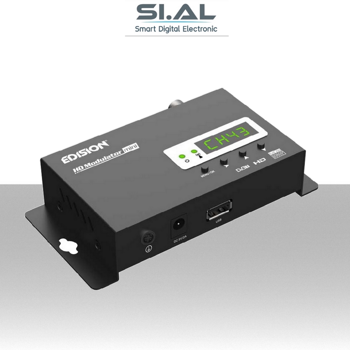 EDISION Modulatore HDMI DVB-T Full HD – Ingresso/Uscita RF, USB, Display OLED, Filtro LTE – Ideale Per Hotel E Sport Bar