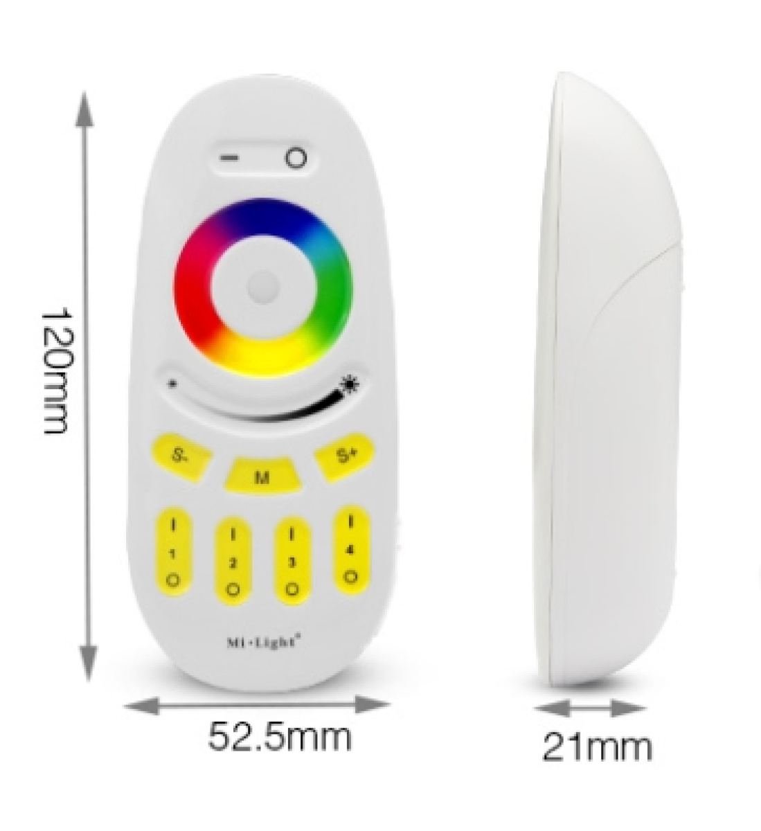 Dimensioni telecomando per strisce a led RGB
