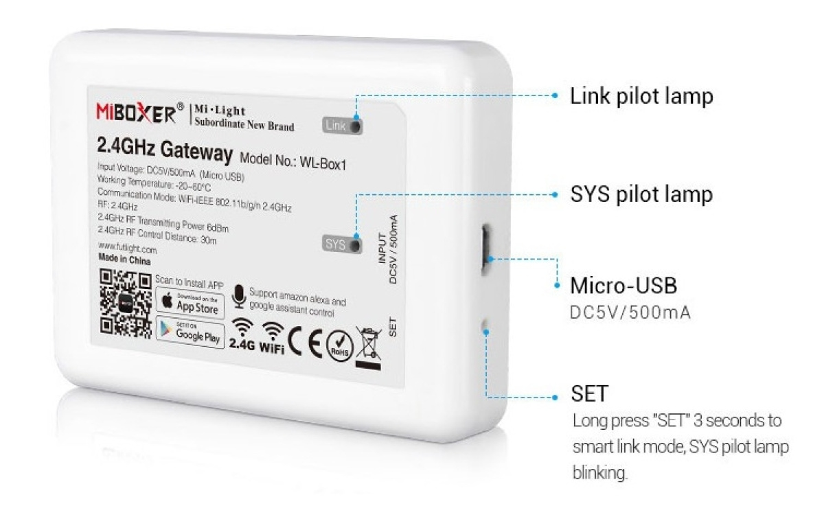 Comunicazione WI-FI modulo per strisce LED 