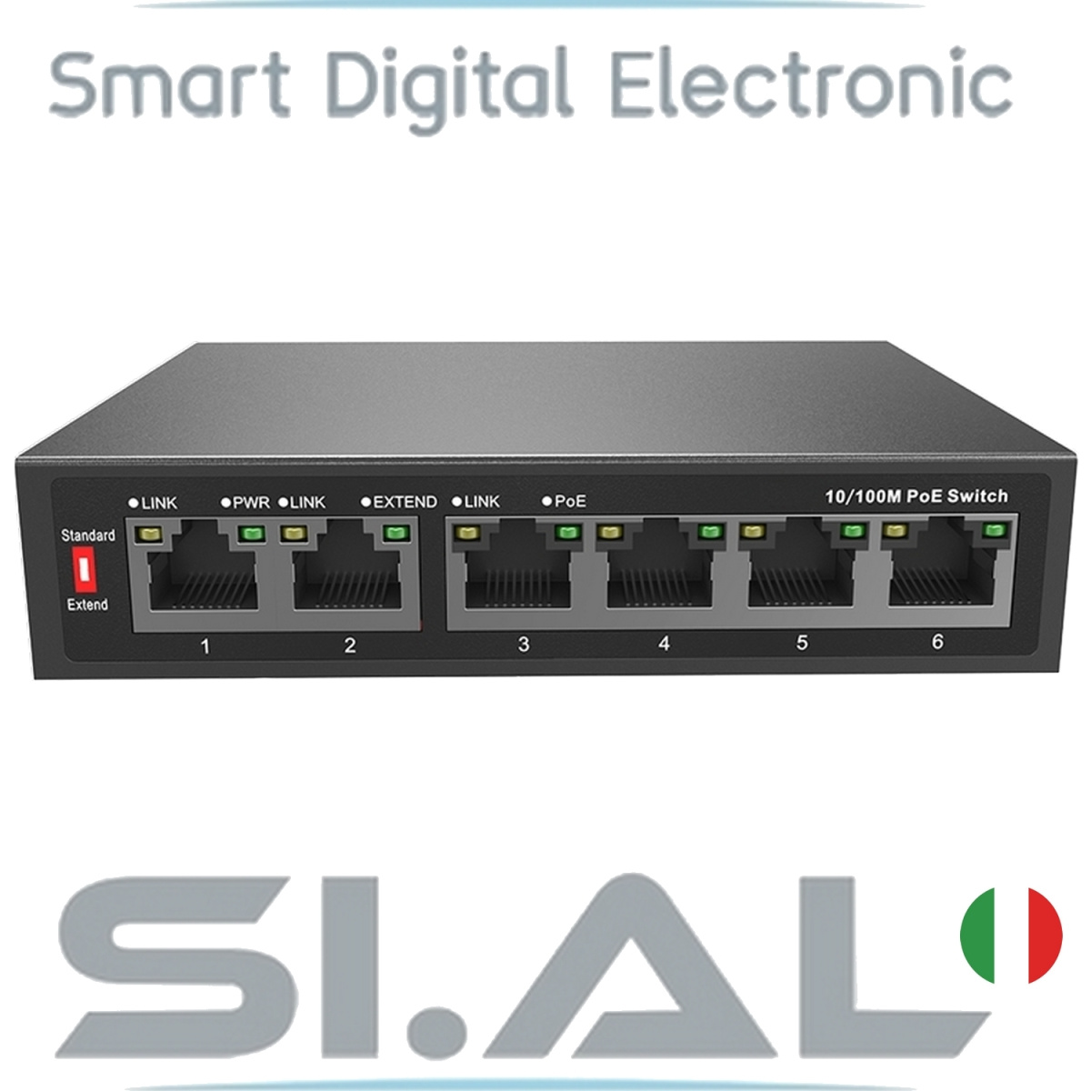 switch ethernet 6 porte poe31064pl