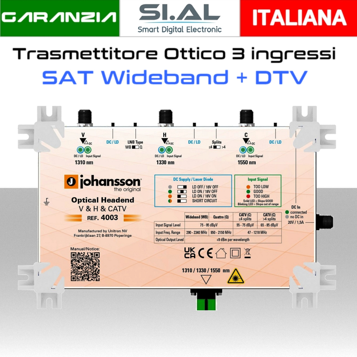 4003 Trasmettitore wideband DTV