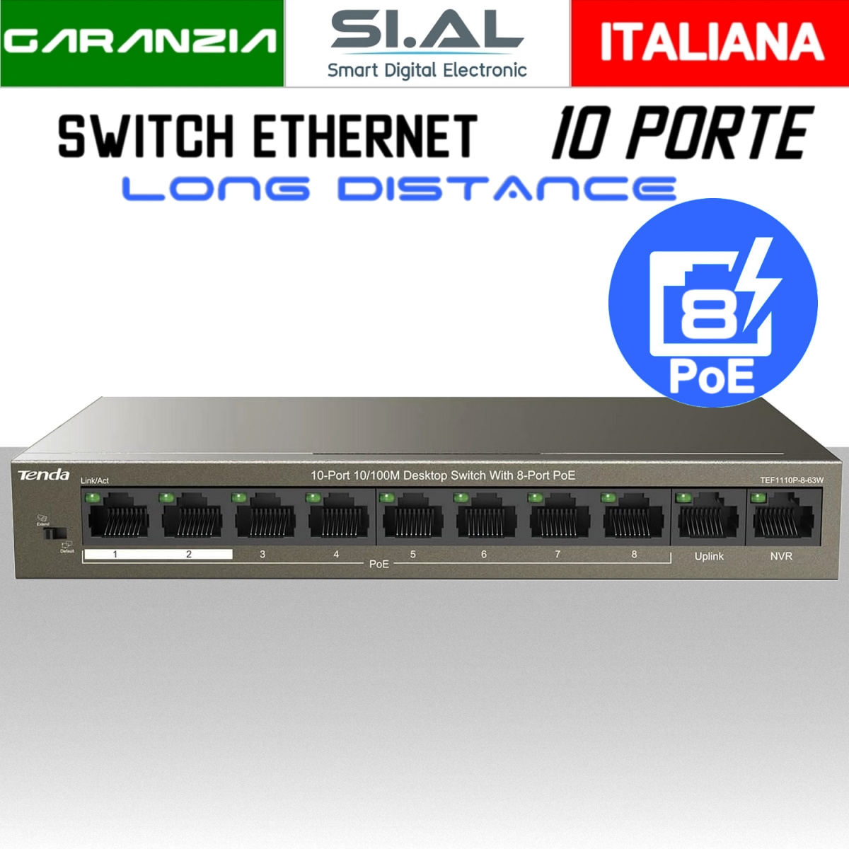 SA0435 Switch lan 8 poe