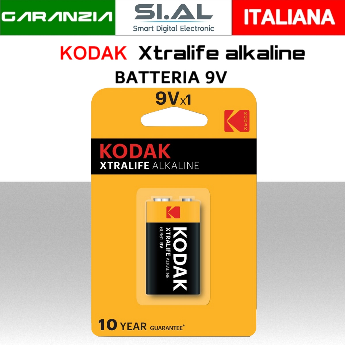 batteria 9v rettangolare