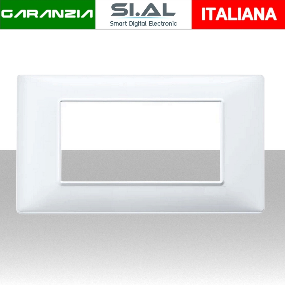 Placca 4 moduli bianca