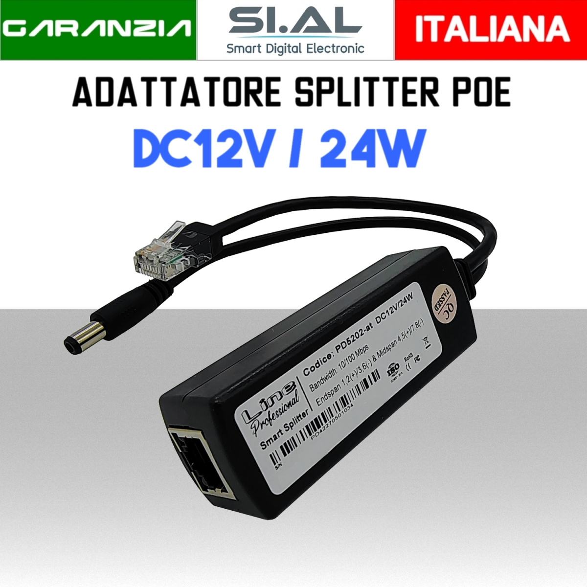 splitter poe ethernet 24w