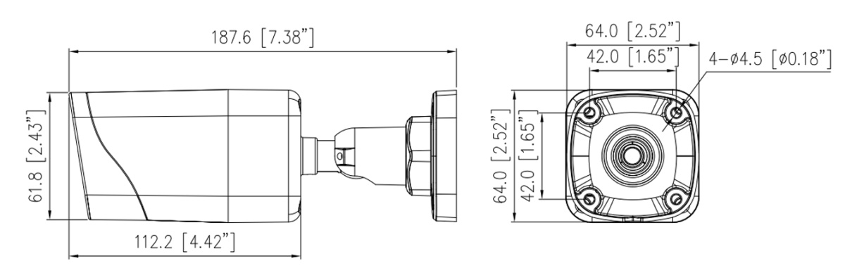 dimensioni telecamera bullet ip sunell con analisi video