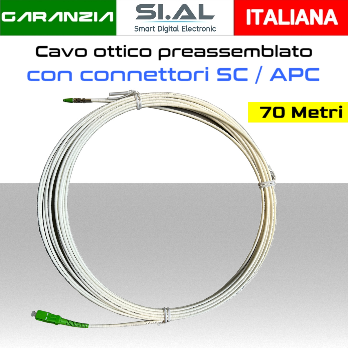 cavo ottico monomodale 70 metri sc/apc componibile