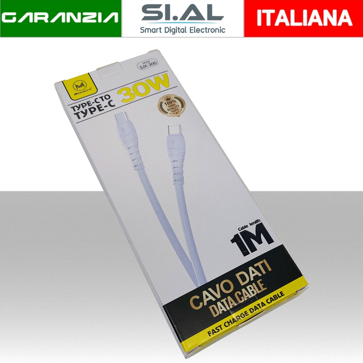 mim30-375 cavo USB-C a USB-C da 1 metro 30w