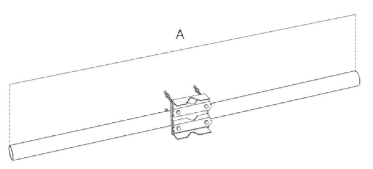 Dimensione accoppiatore staffa per antenne uhf