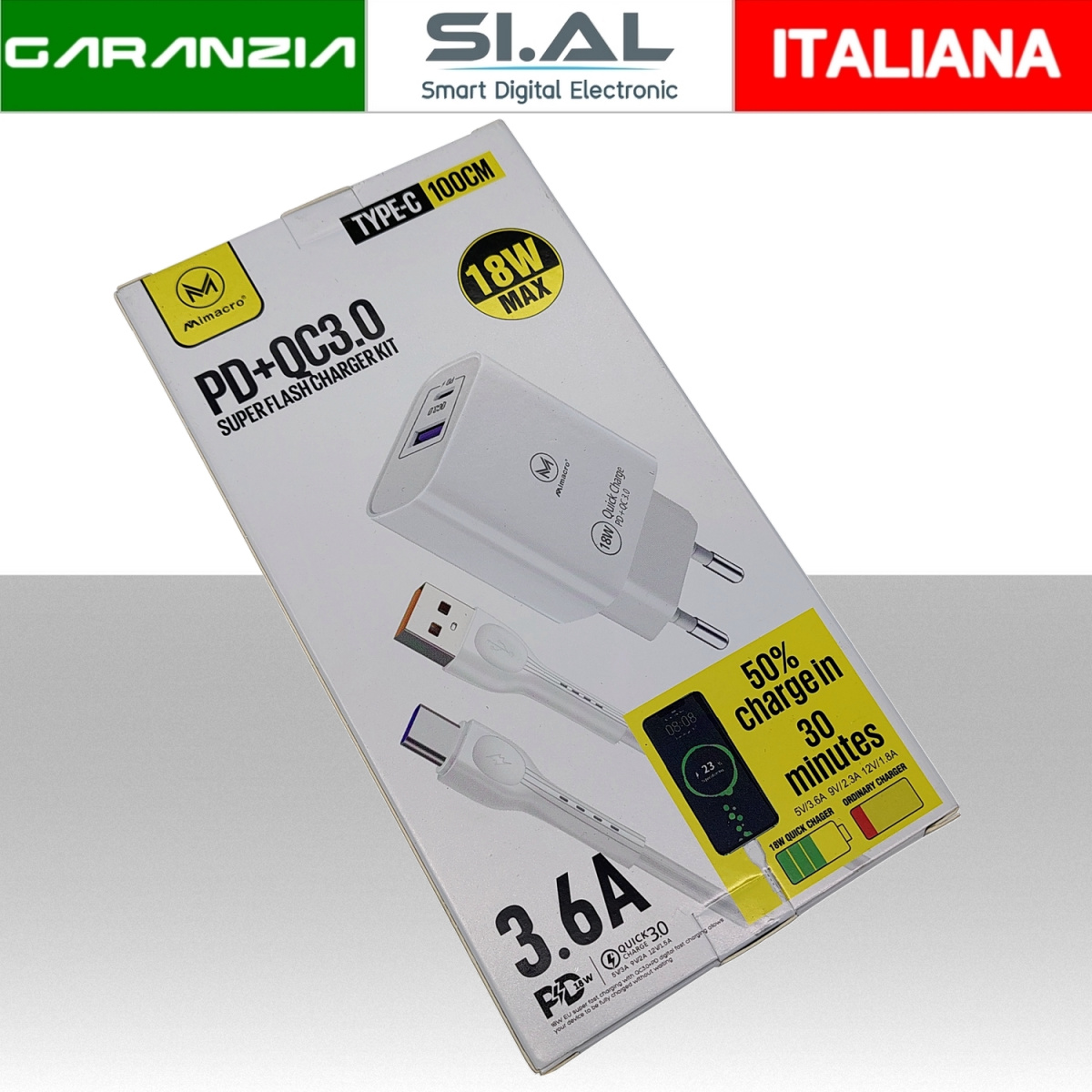 31-357 alimentatore usb con cavo type-c