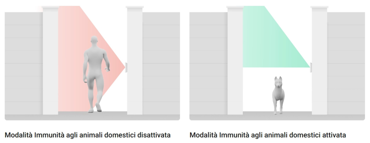 tenda sensore allarme porte anti animali domestici