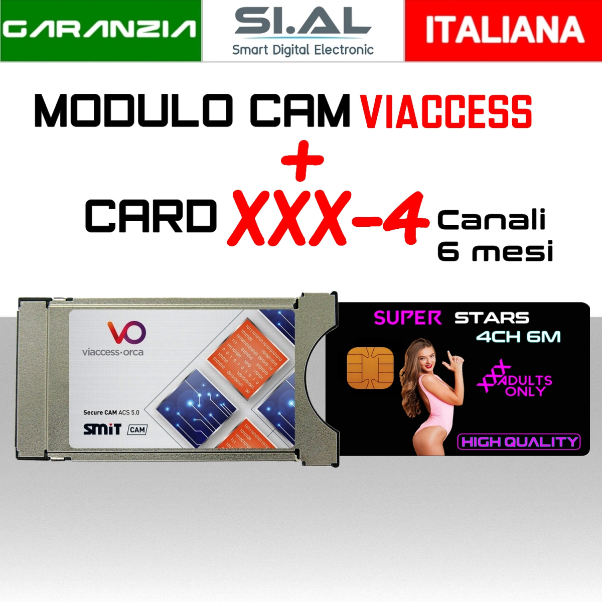 Cam viaccess con card 4 canali 6 mesi