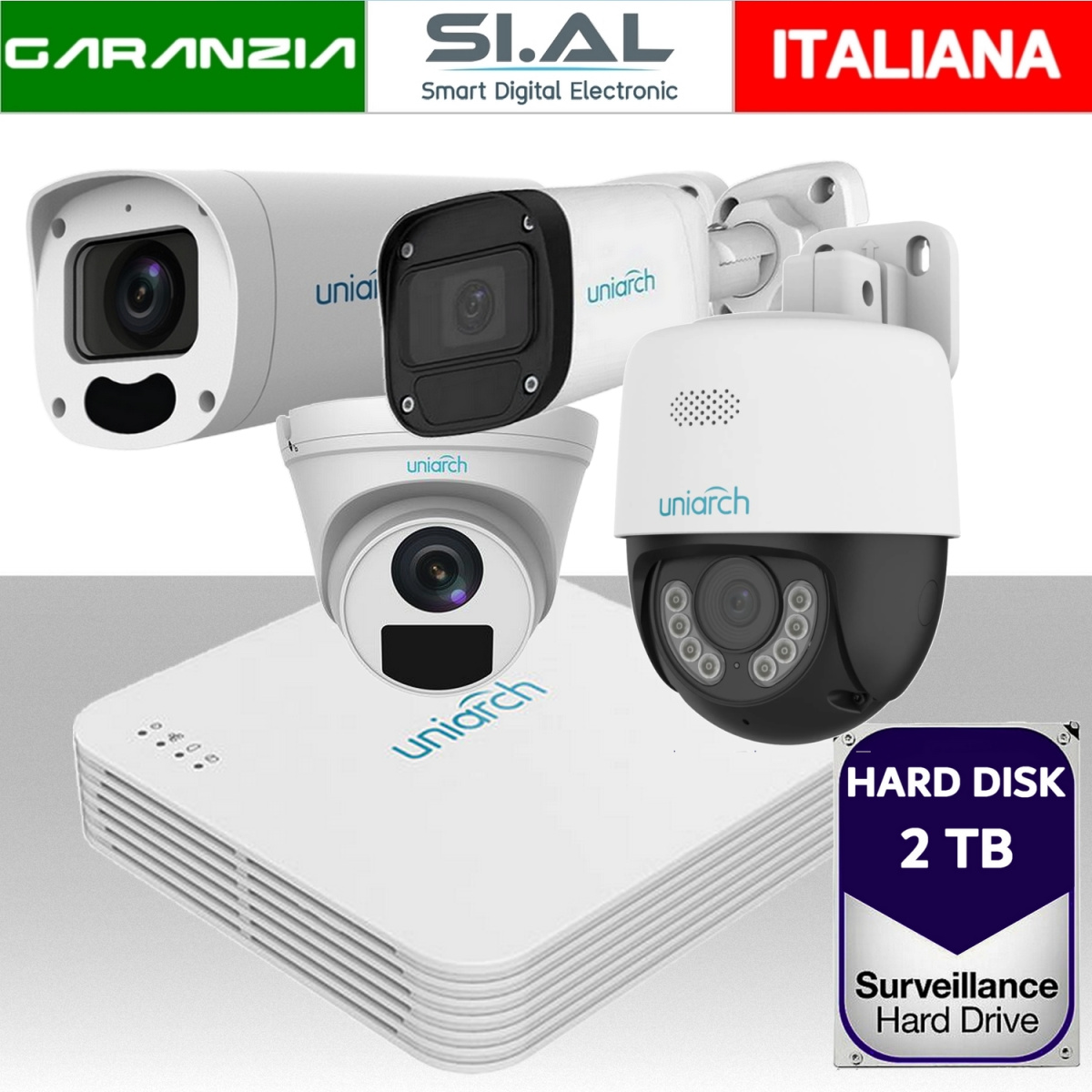 kit videosorveglianza IP mista