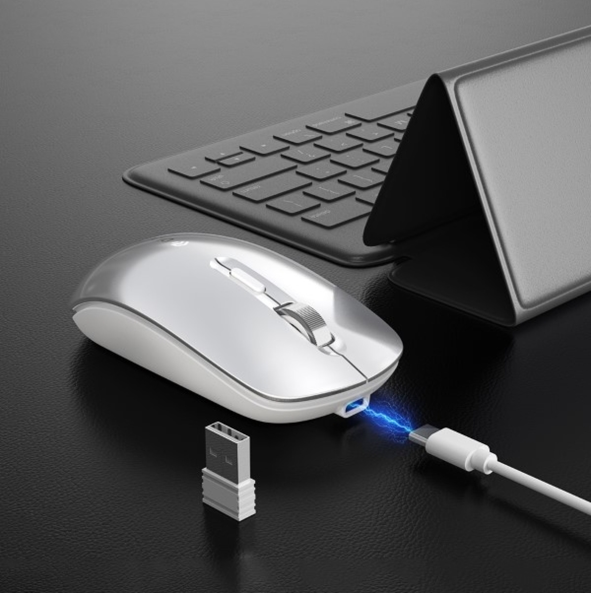 mouse ottico ricaricabile wireless ultra piatto