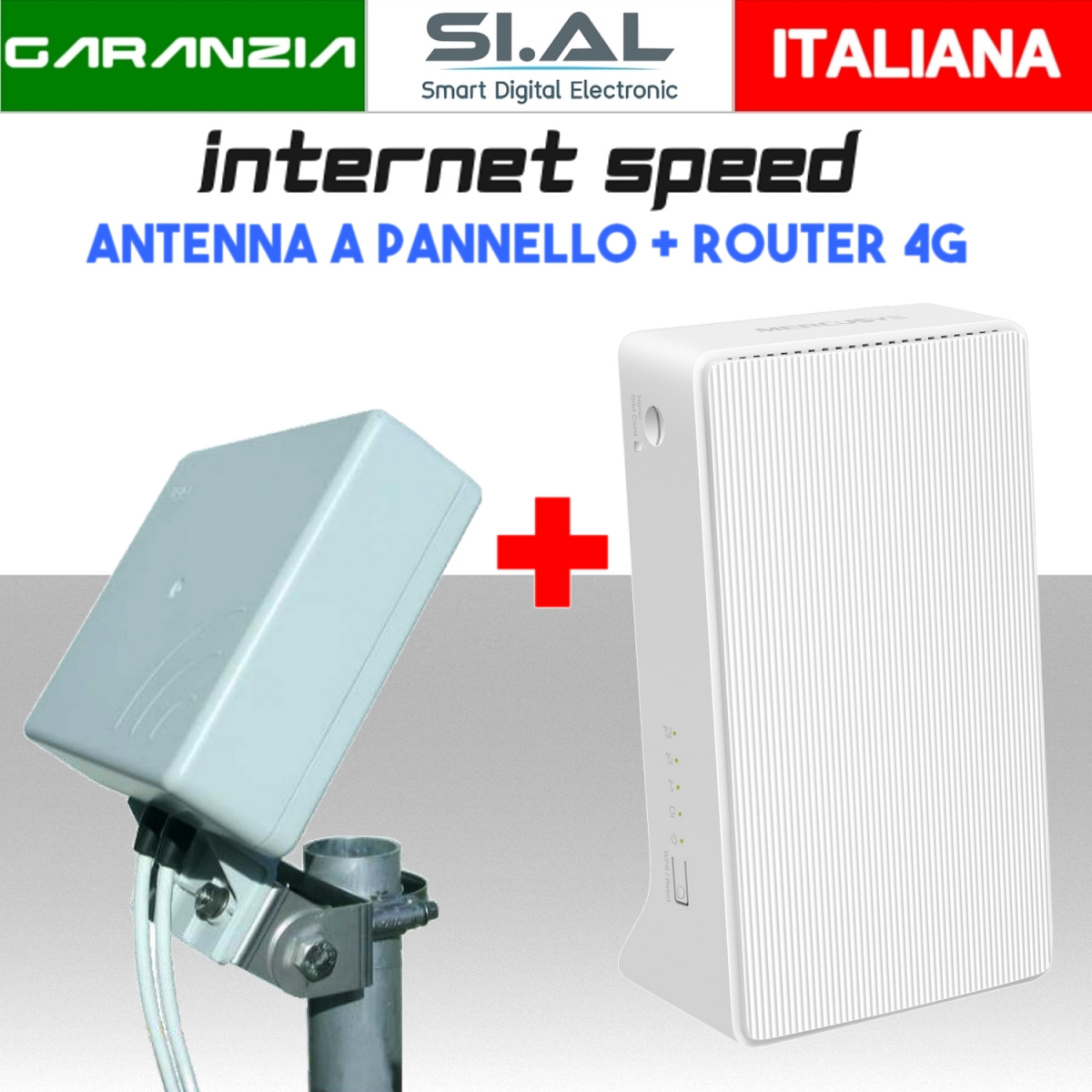 Router 4G con antenna mimo a pannello