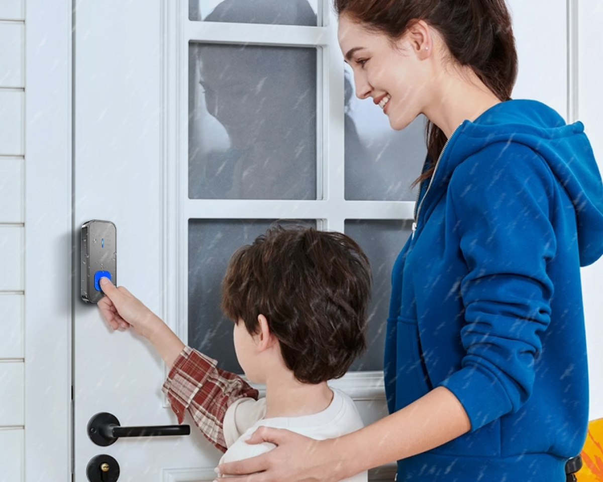 Campanello senza fili a batterie lunga distanza