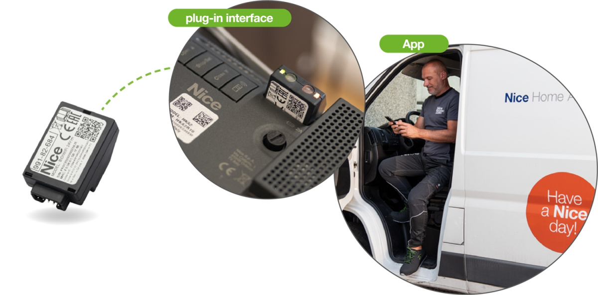 interfaccia di programmazione tascabile per cancelli nice