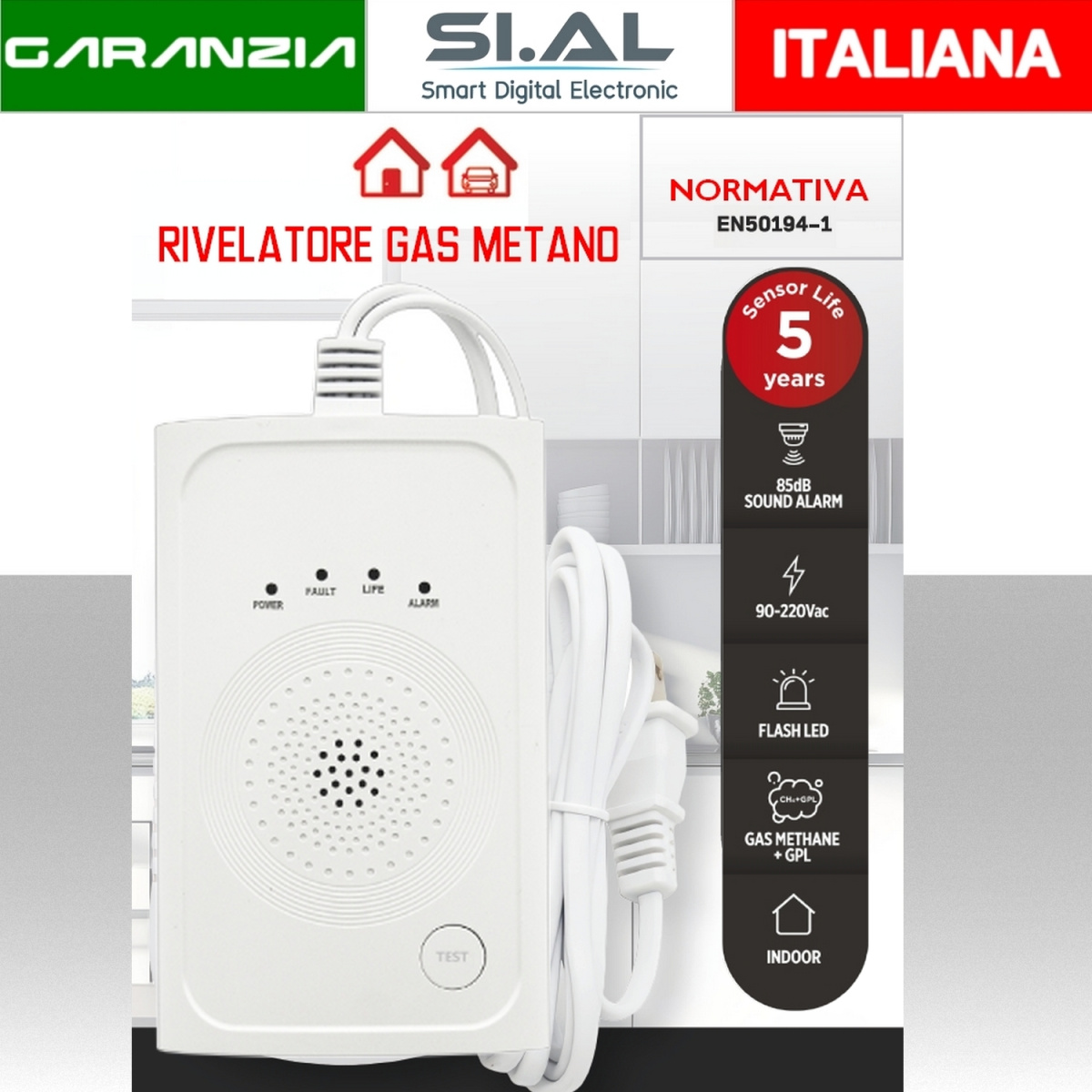 Rilevatore di GAS metano