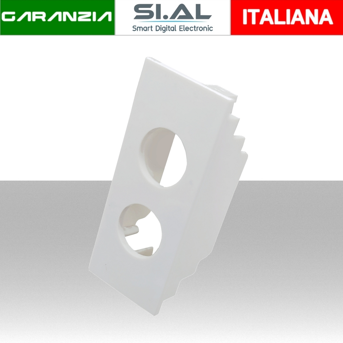 MA1922 mascherina 2 fori Vimar Linea bianca