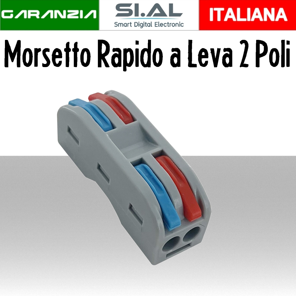 0547L Morsetto a leva-2 poli collegamento cavi-elettrici