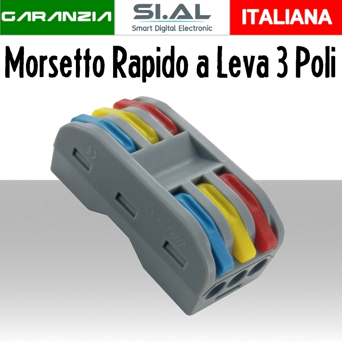 0548L Morsetto a leva 3 poli collegamento cavi elettrici