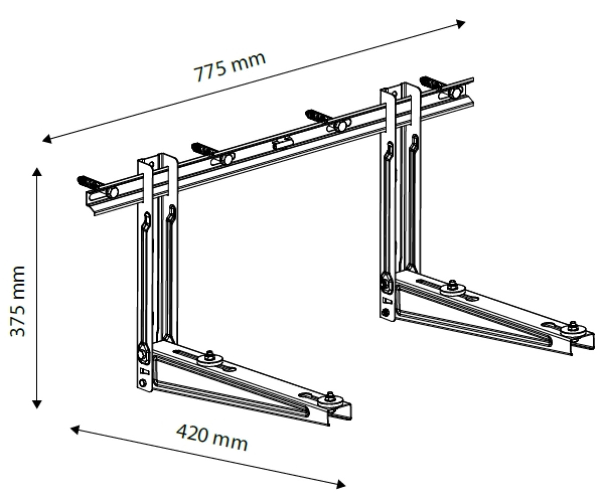 staffa climatizzatore mono split dimensioni