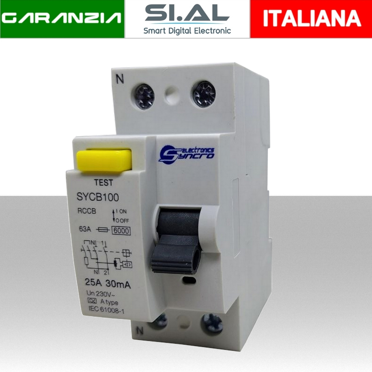 interruttore differenziale puro da 25 Ampere 60211