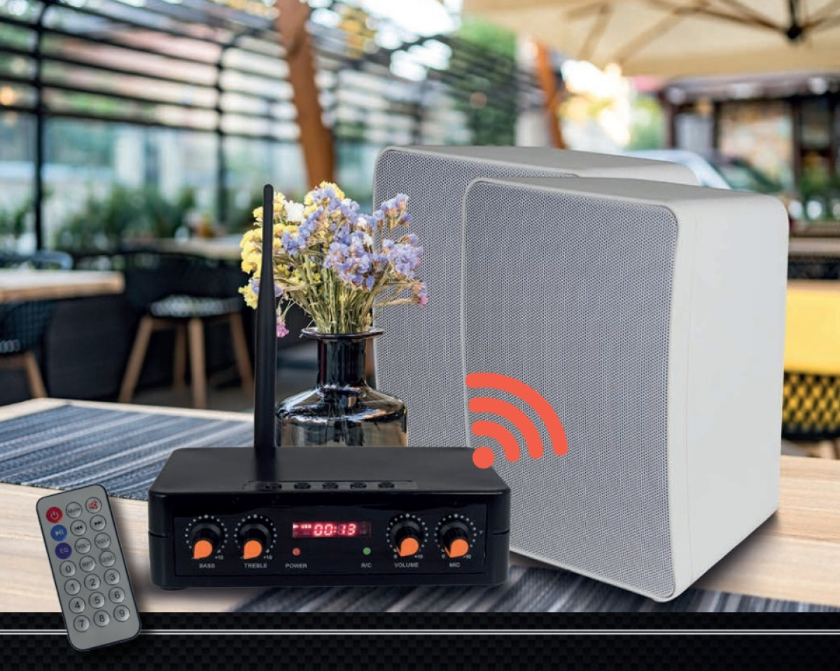 sistema audio senza fili con casse