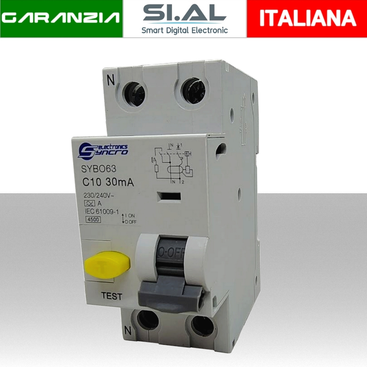 Interruttore Magnetotermico Differenziale 10A | 1P+N Tipo A 30mA 4,5kA