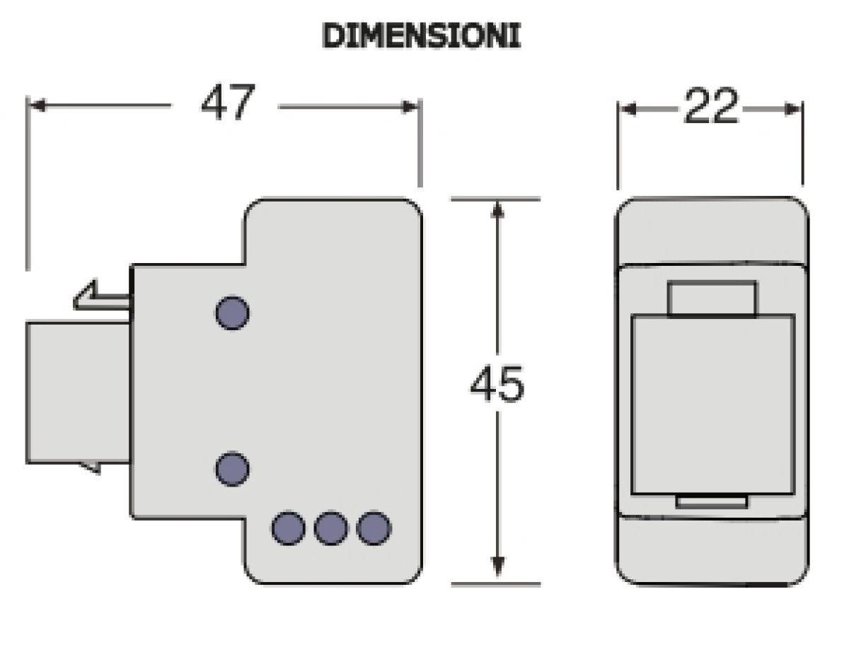 dimensioni senosre di movimento lente piatta