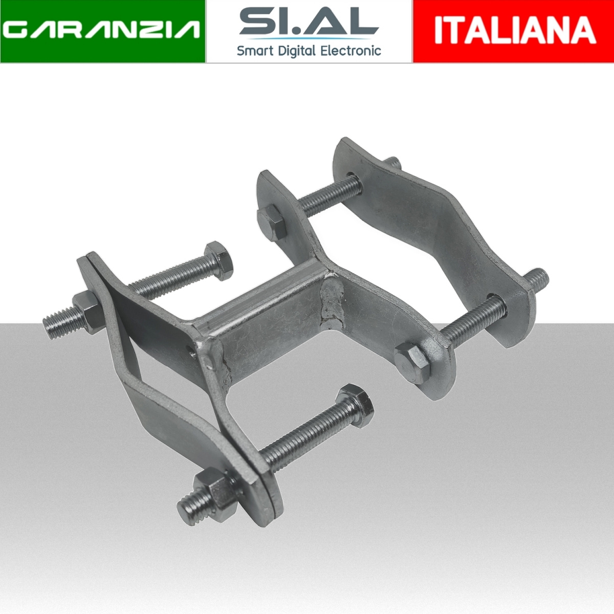 Cavallotto a 8 con distanziatore 5 cm Palo-Palo Ø 25-60mm