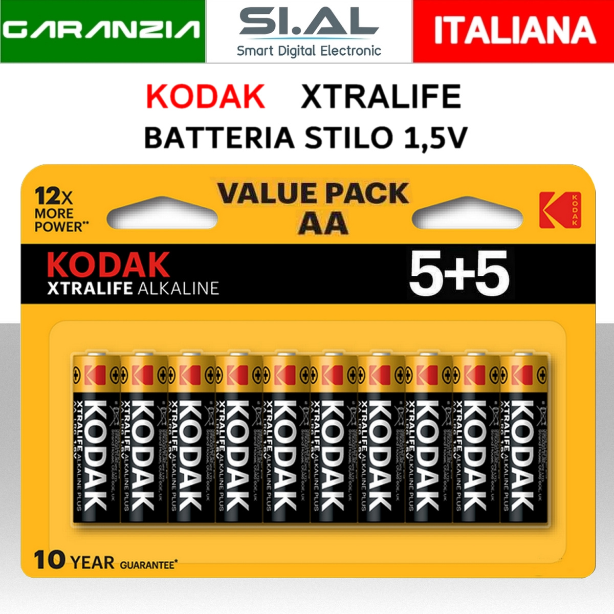 Kodak Batterie stilo AA pack 10 pz.