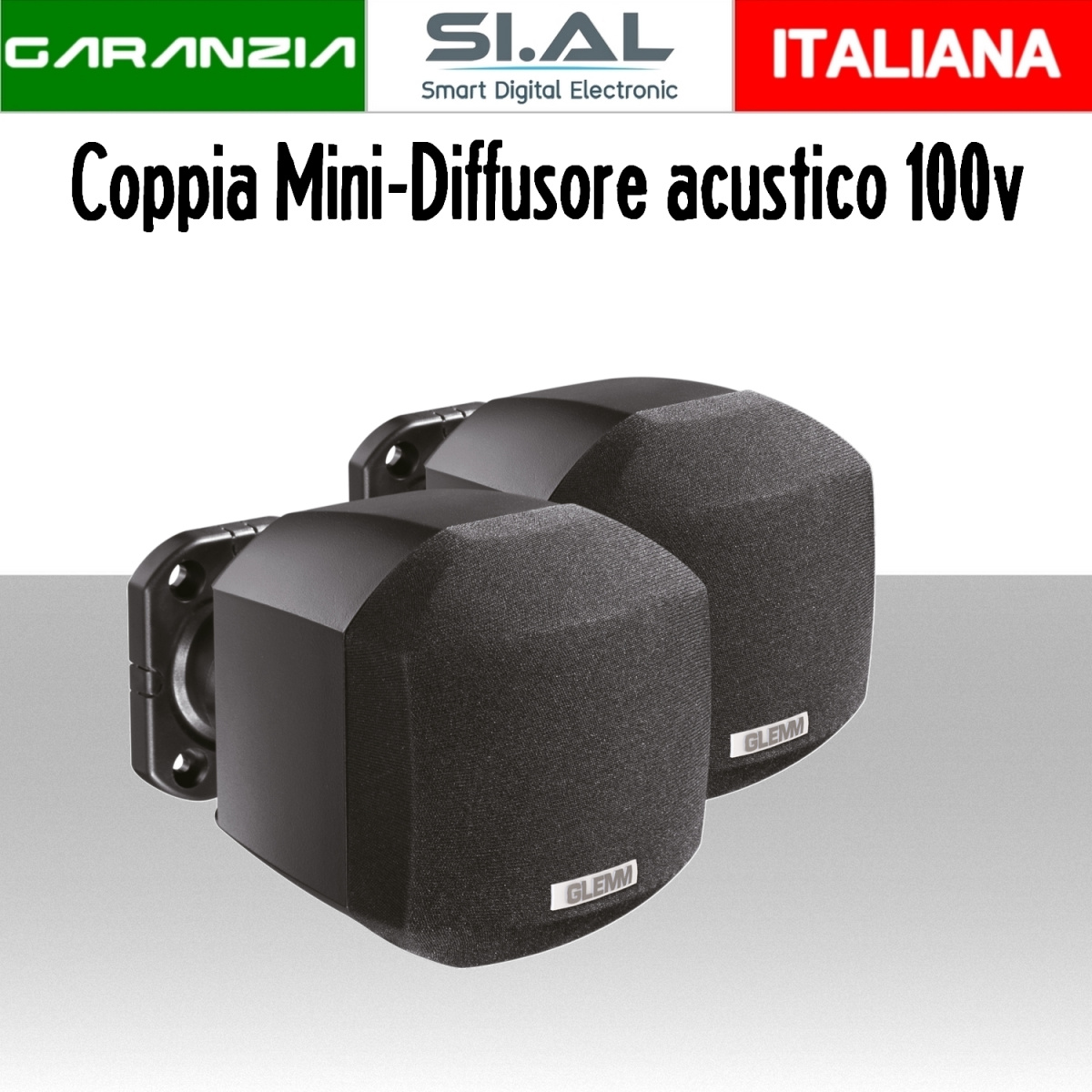 Coppia diffusori 20W neri 