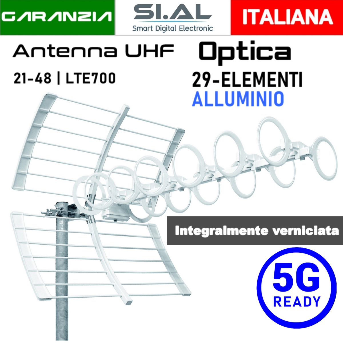 Antenna UHF Optica emme esse alluminio