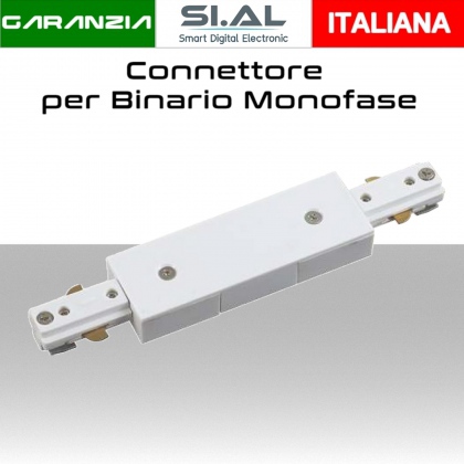 Connettore tipo I per binario monofase Bianco