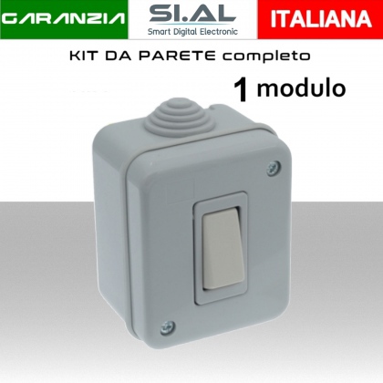 Contenitore completo  1 modulo deviatore 10A  IP40