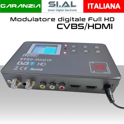Modulatore HDMI  Digitale con risoluzione FULL HD 1080p  CVBS/HDMI passante 