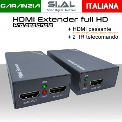  Extender HDMI LOOX cavi CAT.5e/6 con HDCP , tecnologia POC e ripetitore IR di telecomando bidirezionale