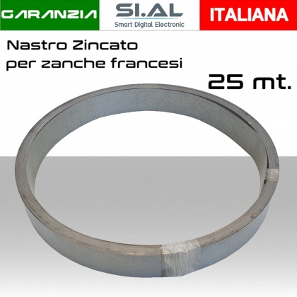 Nastro zincato per zanca francese matassa da 25 metri  40x0.5mm  