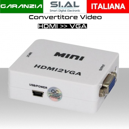 Convertitore Video da HDMI a VGA+audio