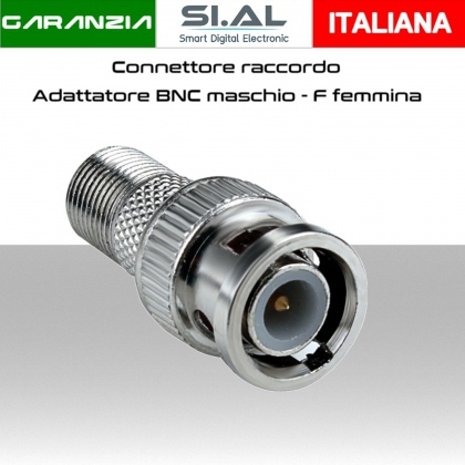 Connettore Adattatore BNC maschio - F femmina  