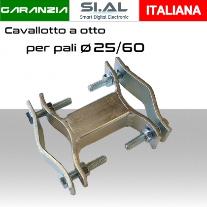Cavallotto distanziatore per pali antenna diamentro 25- 60 mm separatore 6 cm