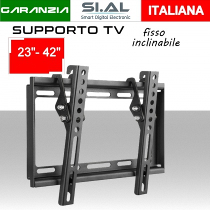 Supporto TV fisso a muro universale inclinabile per tv piatte da 23