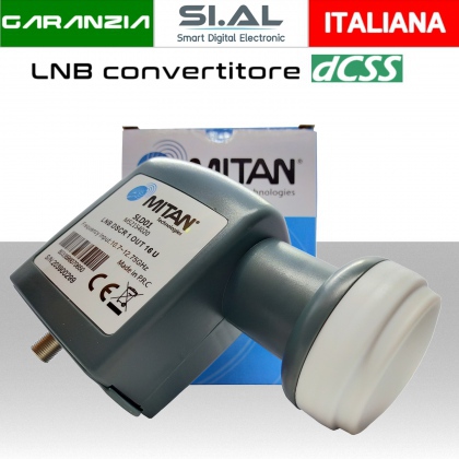 LNB dCSS 1 uscita illuminatore unicable per parabola satellitare  offset MITAN SLD01