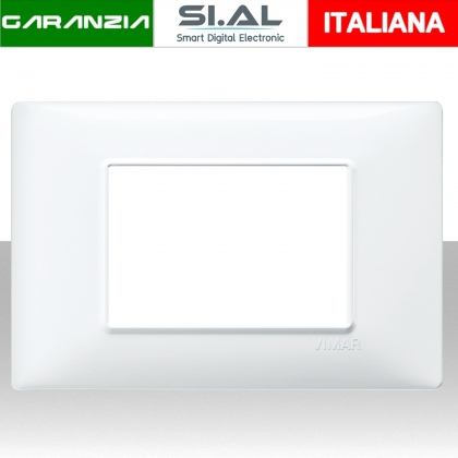 Placca 3 moduli vimar bianco Plana 14653.01